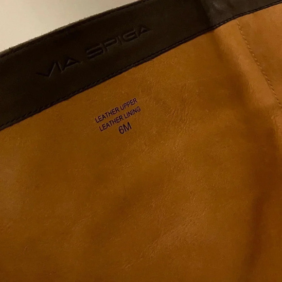 Via Spiga gray suede boots size 6 almond toe wedge - Picture 6 of 11